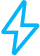 Blue lightning bolt icon on a transparent background.