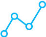 Simple blue line graph with four connected points.